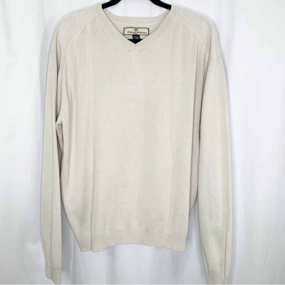 Tommy Bahama Mens Silk and Cotton V-Neck Sweater Size Large